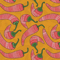 Chili Pepper Pattern Rug, Abstract Area Rug, Living Room Decor