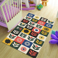 Scandinavian Rug, Abstract Area Rug, Modern Floral Design Rug