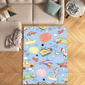 Vehicle Motif Kids Rug, Nursery Play Mat, Custom Design
