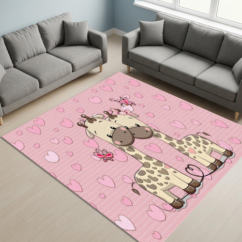 Giraffe Nursery Rug, Kids Room Rug, Nursery Play Mat, Adventure