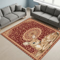 Baby Deer Oriental Rug, Rustic Persian Style Carpet