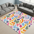 Colorful Rug, Abstract Art Rug, Multicolored Rug, Geometric