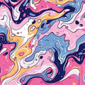 Purple Marbling Art Rug, Abstract Colorful Home Decor