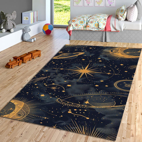 Galaxy Art Rug, Sky Rug, Star Rug, Bohemian rug, Gothic Mat Home