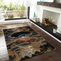 Trippy Space Rug, Galaxy Planet Design, Psychedelic Zen Decor