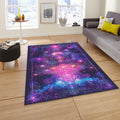 Psychedelic Galaxy Area Rug, Spiritual Zen Decor