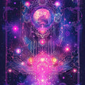 Psychedelic Galaxy Area Rug, Spiritual Zen Decor
