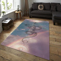 Chakra Snake Area Rug, Spiritual Zen Decor, Non-Slip
