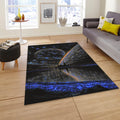 Celestial Galaxy Area Rug, Starry Night Sky, Non-Slip Floor Mat