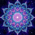 Purple Galaxy Mandala Rug, Boho Zen Meditation Decor