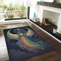 Spiritual Angel Rainbow Area Rug, Zen Room Decor