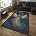 Spiritual Angel Rainbow Area Rug, Zen Room Decor