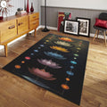 Chakra Lotus Rug, Colorful Meditation Decor, Non-Slip Area Rug