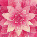 Pink Mandala Area Rug, Spiritual Zen Decor, Non-Slip Carpet