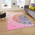 Colorful Mandala Rug, Non-Slip Zen Meditation Carpet