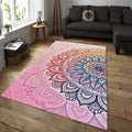 Colorful Mandala Rug, Non-Slip Zen Meditation Carpet