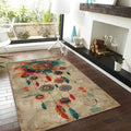 Boho Dreamcatcher Area Rug, Colorful Feather Art, Non-Slip Carpet