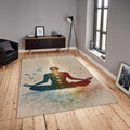 Chakra Meditation Rug, Spiritual Yoga Room Decor