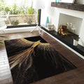Gold Phoenix Area Rug, Spiritual Zen Decor, Non-Slip Carpet