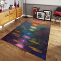 Chakra Lotus River Rug, Colorful Zen Meditation Carpet
