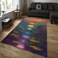 Chakra Lotus River Rug, Colorful Zen Meditation Carpet