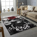 Berserk Rug Dark Fantasy Gothic Manga Fan Mat High Contrast Red