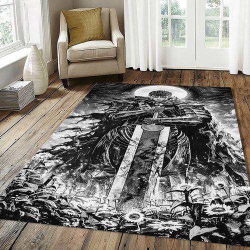 Berserk Rug Dark Fantasy Gothic Manga Fan Mat Gamer Room Decor