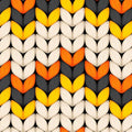 Cozy Knitted Sweater Pattern Rug Fall Harvest Orange Yellow