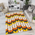 Cozy Knitted Sweater Pattern Rug Fall Harvest Orange Yellow