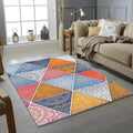 Colorful Mandala Triangle Mosaic Rug