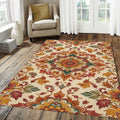 Ornate Mandala Medallion Rug Traditional Oriental Floral