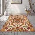 Ornate Mandala Medallion Rug Traditional Oriental Floral