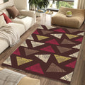 Geometric Wood Slice Triangle Rug Modern Rustic Tree Ring Pattern