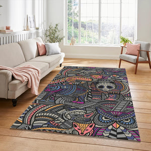 Maximalist Psychedelic Tribal Animal Rug