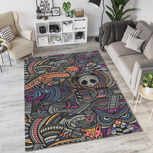 Maximalist Psychedelic Tribal Animal Rug