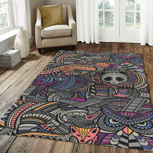 Maximalist Psychedelic Tribal Animal Rug