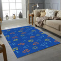 Cute Car Train Skateboard Doodle Rug