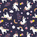 Cute Unicorn Rainbow Pattern Rug Magical Stars Girls Bedroom