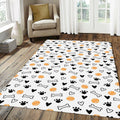 Minimalist Dog Paw Print Doodle Rug