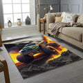Realistic Monster Truck Off-Road Rug