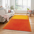 Rothko Style Color Field Rug Abstract Orange Art Mat Minimalist