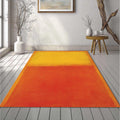 Rothko Style Color Field Rug Abstract Orange Art Mat Minimalist