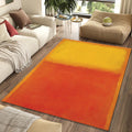 Rothko Style Color Field Rug Abstract Orange Art Mat Minimalist