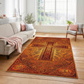 Ornate Celtic Cross Rug Medieval Knotwork & Spiritual Symbols Mat