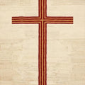 Minimalist Christian Cross Runner Rug