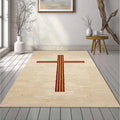 Minimalist Christian Cross Runner Rug