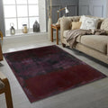 Rothko Style Dark Color Field Rug Abstract Burgundy Black