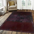 Rothko Style Dark Color Field Rug Abstract Burgundy Black