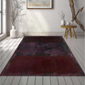 Rothko Style Dark Color Field Rug Abstract Burgundy Black