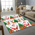 Cheerful Cartoon Santa Reindeer Rug